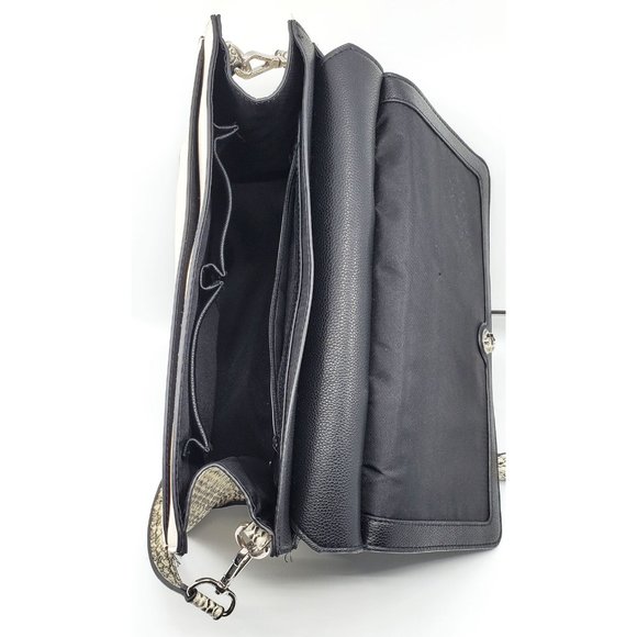 NWOT Alfani Black Circle Lock Flap Satchel – Originally $150, Now Just $70! - Picture 5 of 5